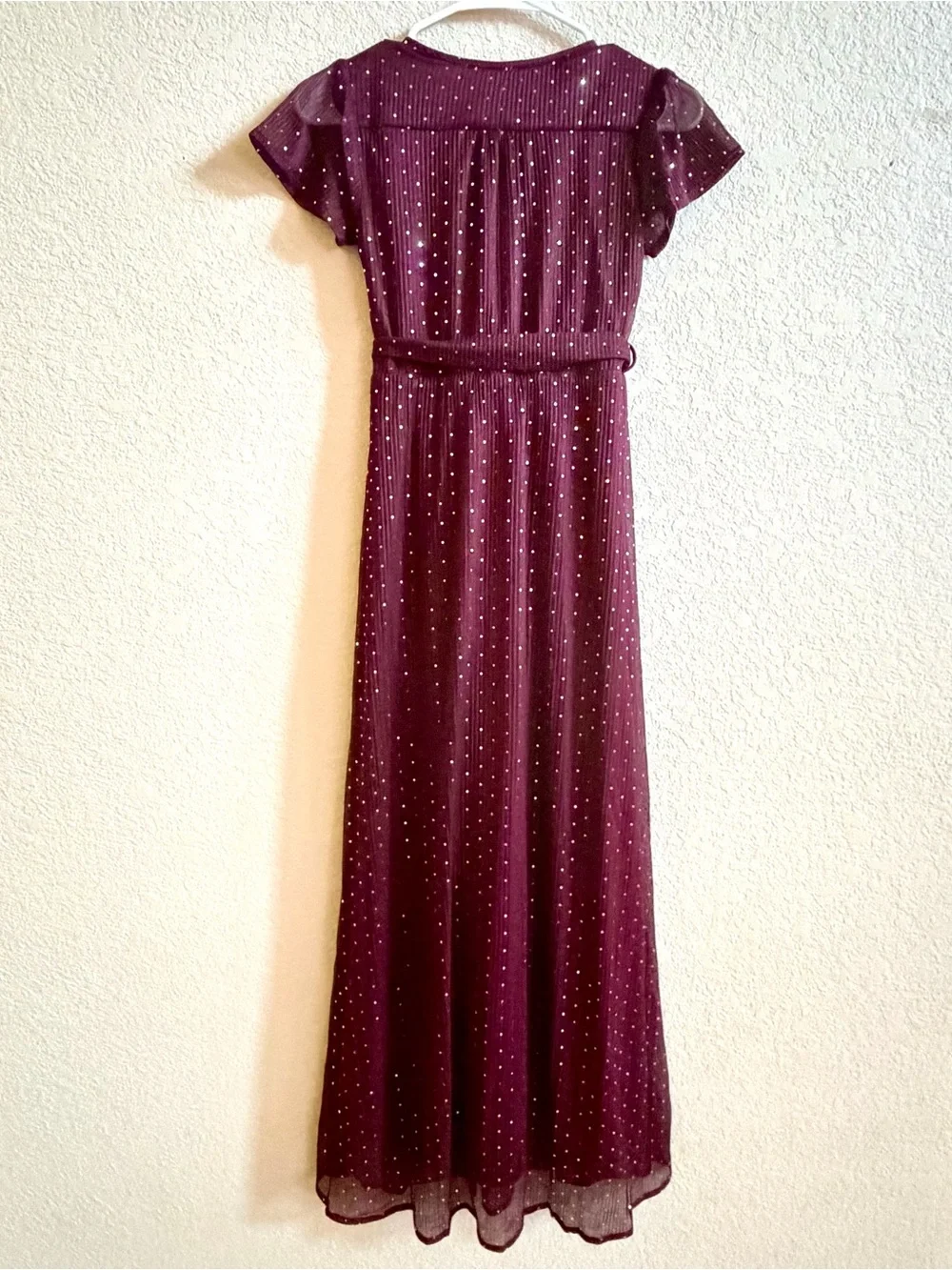 Baltic Born Youth 14-16 Grace Sparkle Gown Mulberry Maxi Dress Medium NWT Sequin